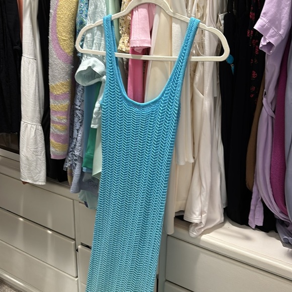 Lovers and Friends Katrina Mesh Maxi Dress in Blue Ombre size XS - Picture 6 of 10